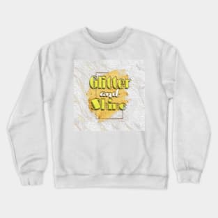 Glitter and shine yellow white cool Crewneck Sweatshirt